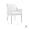 Armen Living Silvana Outdoor Wicker and Aluminum Gray Dining Chair with Beige Cushions, PK2 840254332911 - alternate 3